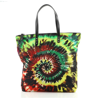 Valentino Rockstud Zipped Tote Tie Dye Printed Nylon North South