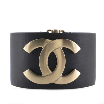Chanel CC Cuff Bracelet Leather with Metal
