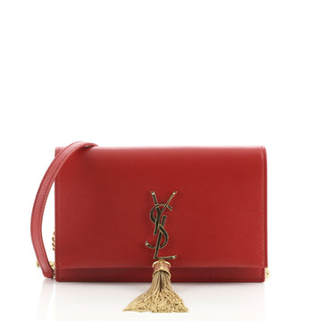 Saint Laurent Classic Monogram Tassel Chain Wallet Leather