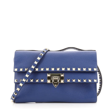 Valentino Rockstud Double Flap Crossbody Bag Leather Small