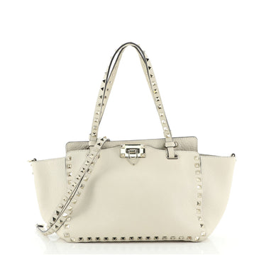 Valentino Rockstud Tote Pebbled Leather Small