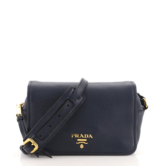 Prada Flap Zip Crossbody Bag Vitello Phenix Small