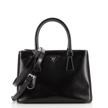 Prada Double Zip Lux Tote Vernice Saffiano Leather Small