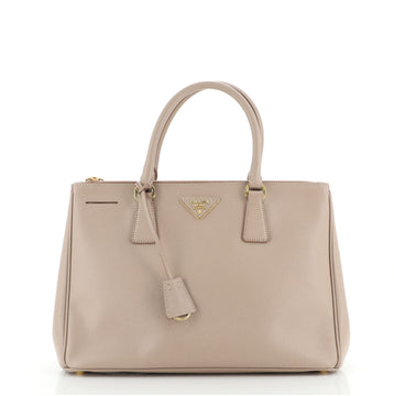 Prada Double Zip Lux Tote Saffiano Leather Medium
