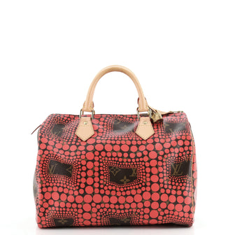 Louis Vuitton Speedy Handbag Limited Edition Kusama Town Monogram Canvas 30