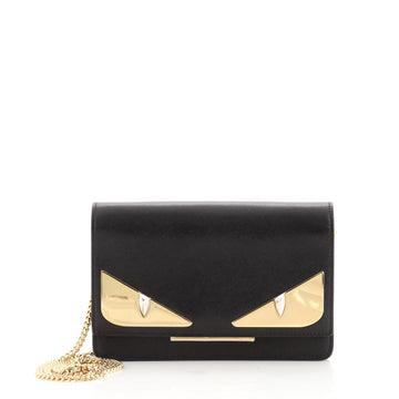 Fendi Monster Wallet on Chain Leather and Metal