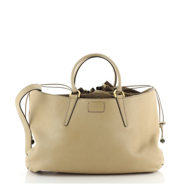 Fendi B. Fab Convertible Tote Leather and Perforated Suede Large