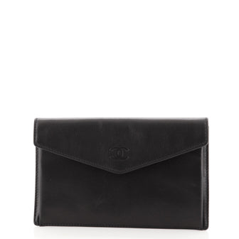 Chanel Vintage Envelope Pouch	 Leather Small