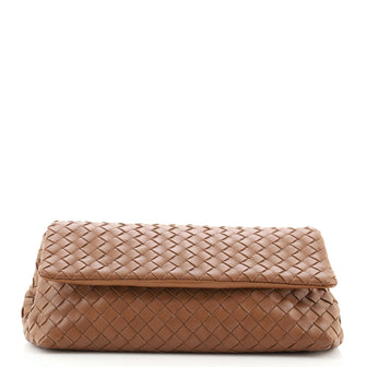 Bottega Veneta Flap Clutch Intrecciato Nappa Medium