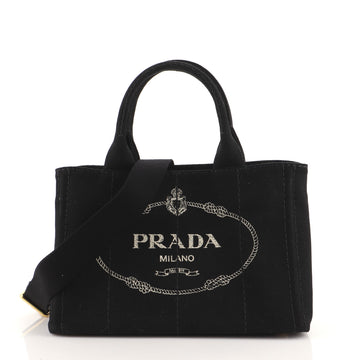 Prada Canapa Convertible Tote Canvas Mini