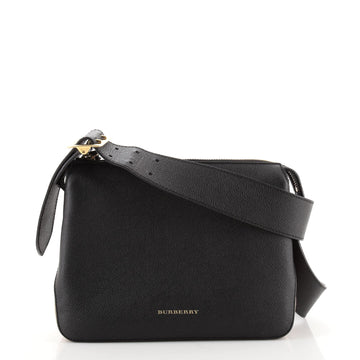 Burberry Helmsley Crossbody Bag Leather with House Check Canvas Small