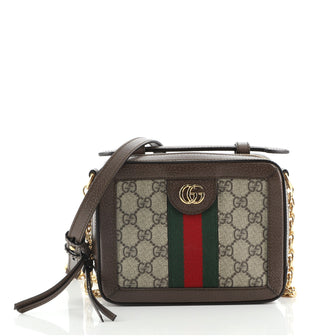 Gucci Ophidia Zip Around Camera Bag GG Coated Canvas Mini