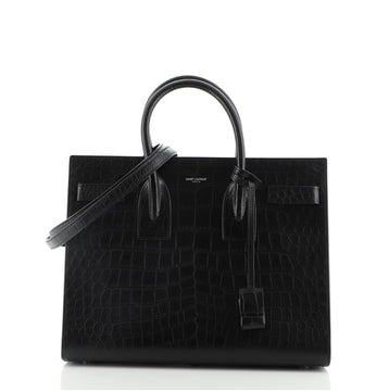 Saint Laurent Sac de Jour NM Bag Crocodile Embossed Leather Small