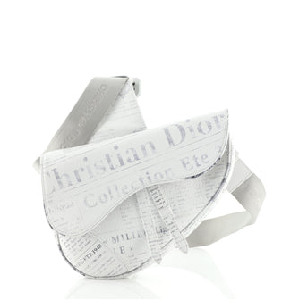 Christian Dior Daniel Arsham Saddle Crossbody Bag Printed Leather