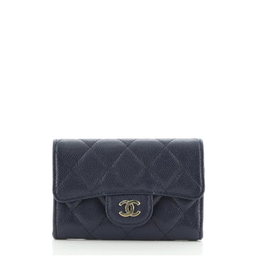 Chanel Classic Flap Card Case Quilted Caviar
