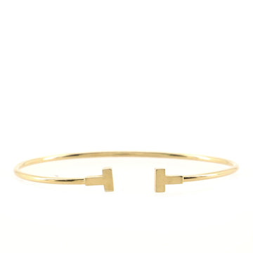 Tiffany & Co. T Wire Bracelet 18K Yellow Gold Narrow