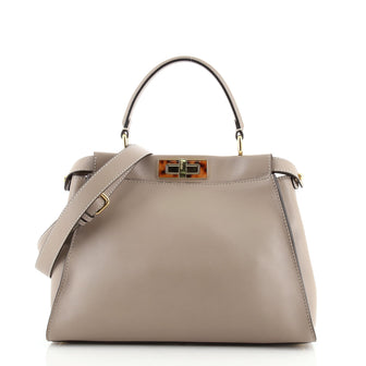 Fendi Peekaboo Bag Leather with Tortoise Detail Regular