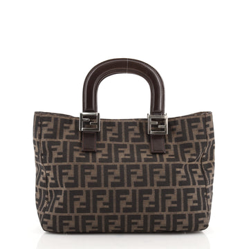 Fendi Vintage FF Handle Tote Zucca Canvas Small
