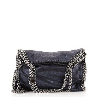 Stella McCartney Falabella Fold Over Crossbody Bag Shaggy Deer Mini