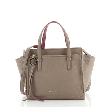 Salvatore Ferragamo Amy Tote Pebbled Leather Mini