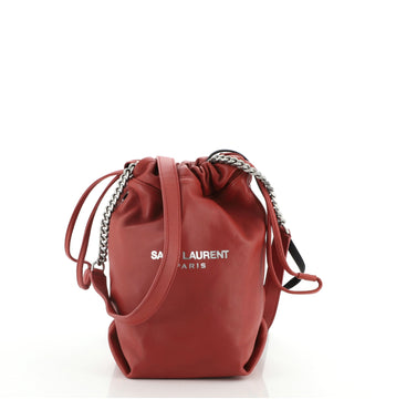 Saint Laurent Teddy Bucket Bag Leather Mini