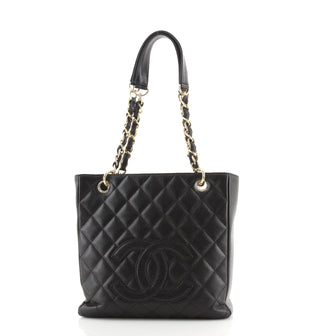 Chanel Petite Shopping Tote Quilted Caviar