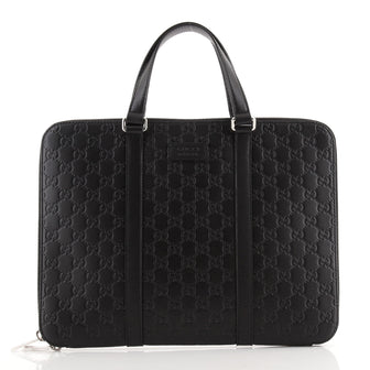 Gucci Slim Briefcase Guccissima Leather Medium