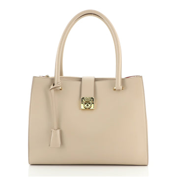 Salvatore Ferragamo Gancini Tote Leather Tall