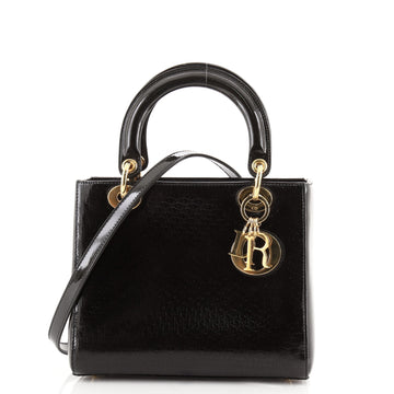 Christian Dior Lady Dior Bag Micro Cannage Patent Medium