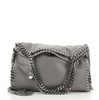 Stella McCartney Falabella Fold Over Crossbody Bag Shaggy Deer Mini