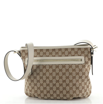 Gucci Front Zip Messenger GG Canvas Medium
