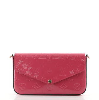 Louis Vuitton Felicie Pochette Monogram Vernis Pink