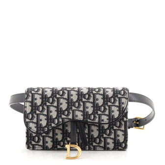Christian Dior Saddle Rectangular Belt Bag Oblique Canvas