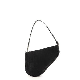 Christian Dior Vintage Saddle Bag Diorissimo Canvas Mini