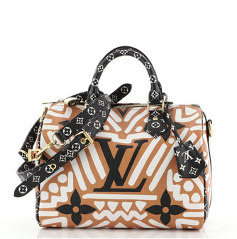 Louis Vuitton Speedy Bandouliere Bag Limited Edition Crafty Monogram Giant 25