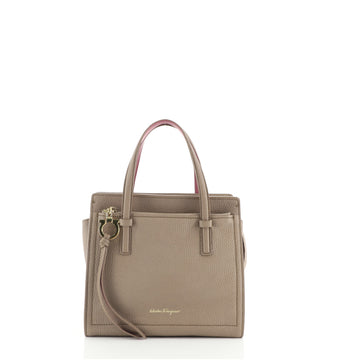 Salvatore Ferragamo Amy Tote Pebbled Leather Mini