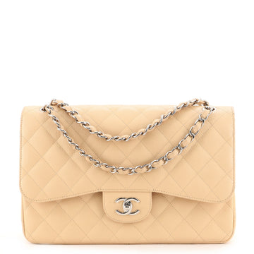 Chanel Classic Double Flap Bag Quilted Caviar Jumbo