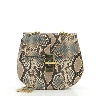 Chloe Drew Crossbody Bag Python Small
