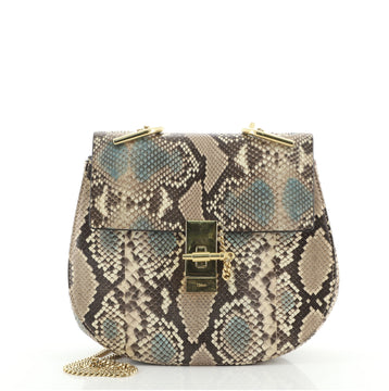 Chloe Drew Crossbody Bag Python Small