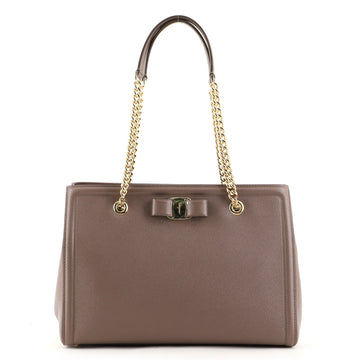 Salvatore Ferragamo Melike Tote Saffiano Leather Small