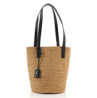 Saint Laurent Panier Basket Shopper Raffia Small