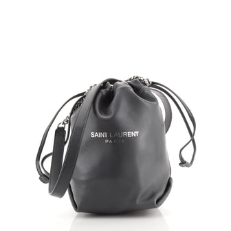 Saint Laurent Teddy Bucket Bag Leather Mini