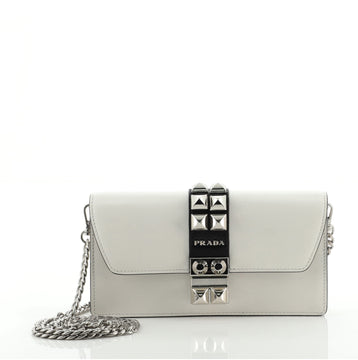 Prada Elektra Wallet on Chain Studded Leather