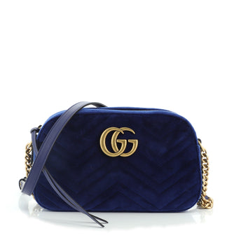 Gucci GG Marmont Shoulder Bag Matelasse Velvet Small