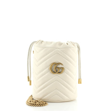 Gucci GG Marmont Bucket Bag Matelasse Leather Mini