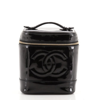 Chanel Vintage Timeless Cosmetic Case Patent Tall