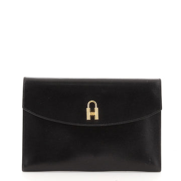 Hermes H Lock Clutch Box Calf