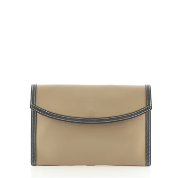 Hermes Vintage Curved Flap Clutch Box Calf Medium