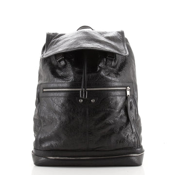 Balenciaga Expandable Classic Zip Traveler Backpack Leather Medium