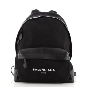 Balenciaga Navy Backpack Canvas Medium